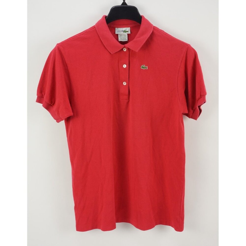 Vintage 70s 80s Chemise Lacoste French Made Tennis Polo Shirt Mens Medium Pink